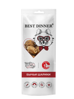 Лакомство сухое Best Dinner для собак Бычьи шарики 40 +/- 5 г