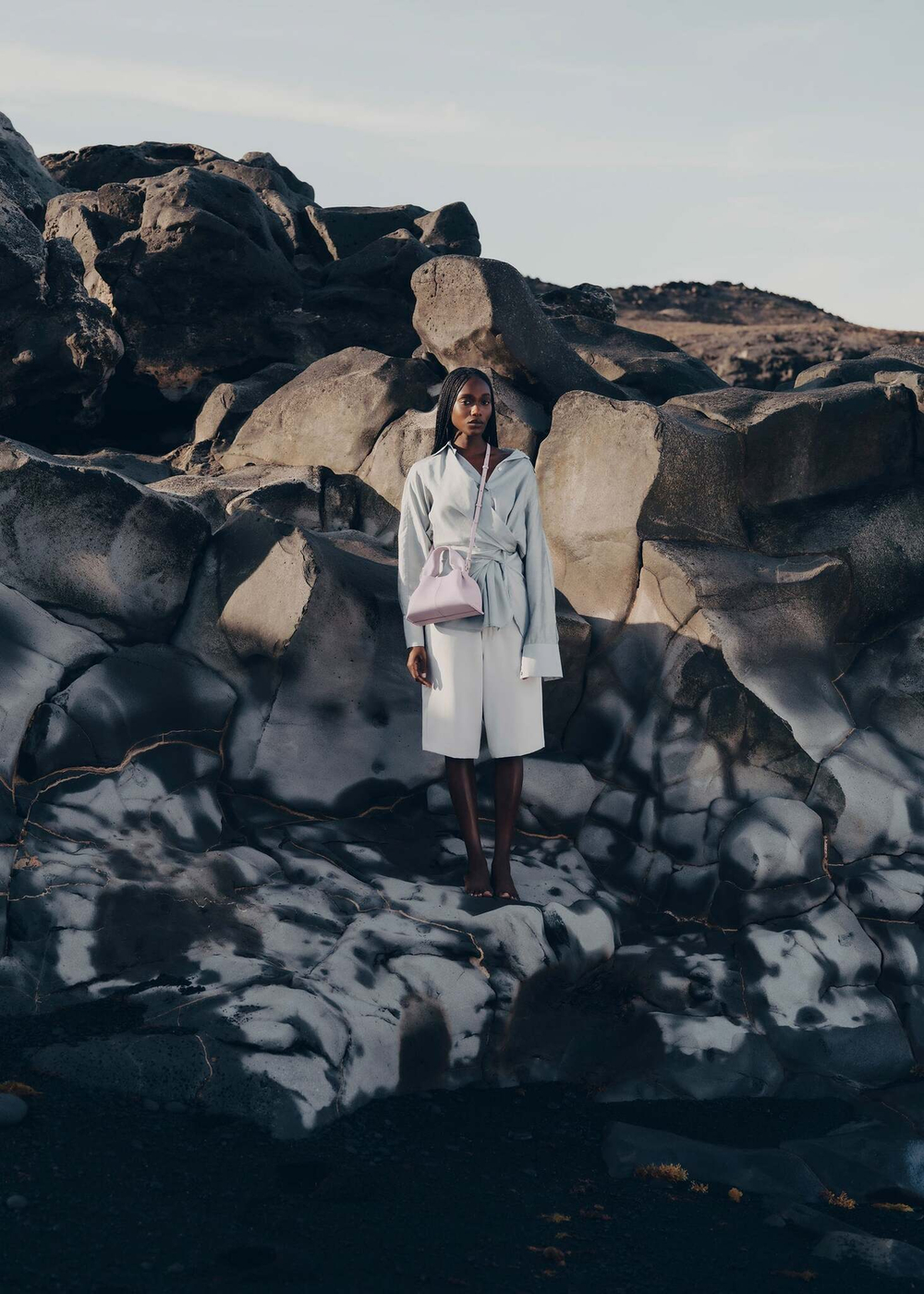 Сумка Polene Numéro Neuf Mini EDITION TEXTURED WISTERIA