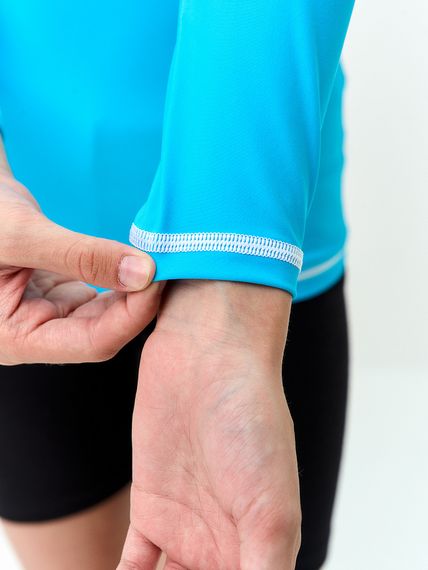 Футболка рашгард лонгслив Sargan Агидель UPF 50+  детская голубая