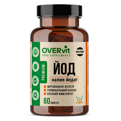 БАД Калия йодат OVERvit, 60 капсул