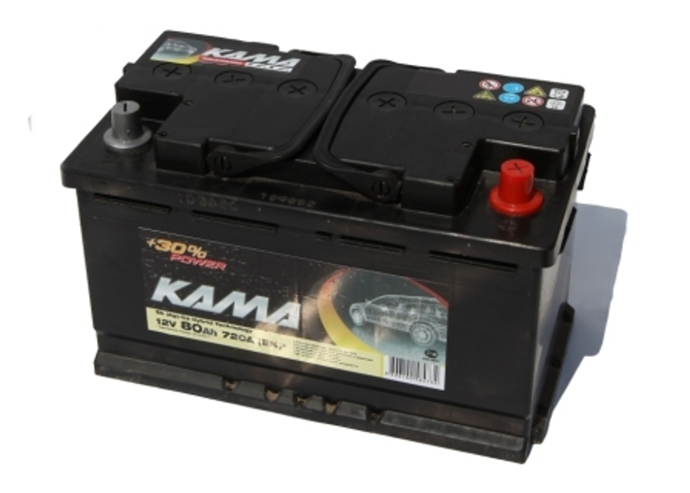 АКБ КАМА 6СТ-80АПЗ, L+, п.п. (з-д Sombor, Сербия)