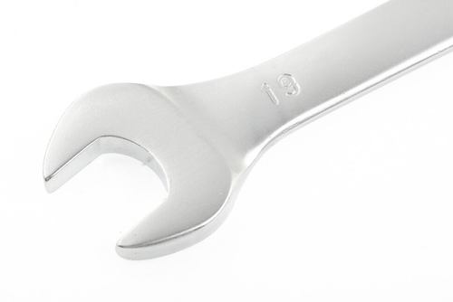 15214 Ключ комбинированный, 19 мм, CrV, матовый хром//Stels