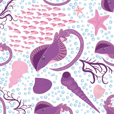 Фиолетовое море, скаты
