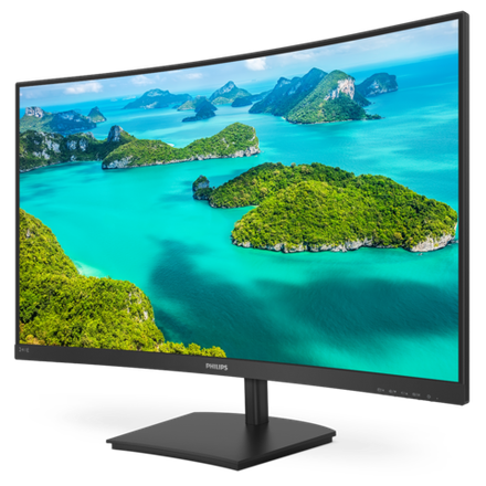 Монитор жидкокристаллический Philips Монитор LCD 23.6'' [16:9] 1920х1080(FHD) VA, Curved, nonGLARE, 250cd/m2, H178°/V178°, 3000:1, 16.7M, 4ms, VGA, HDMI, Tilt, Speakers, 2Y, Black