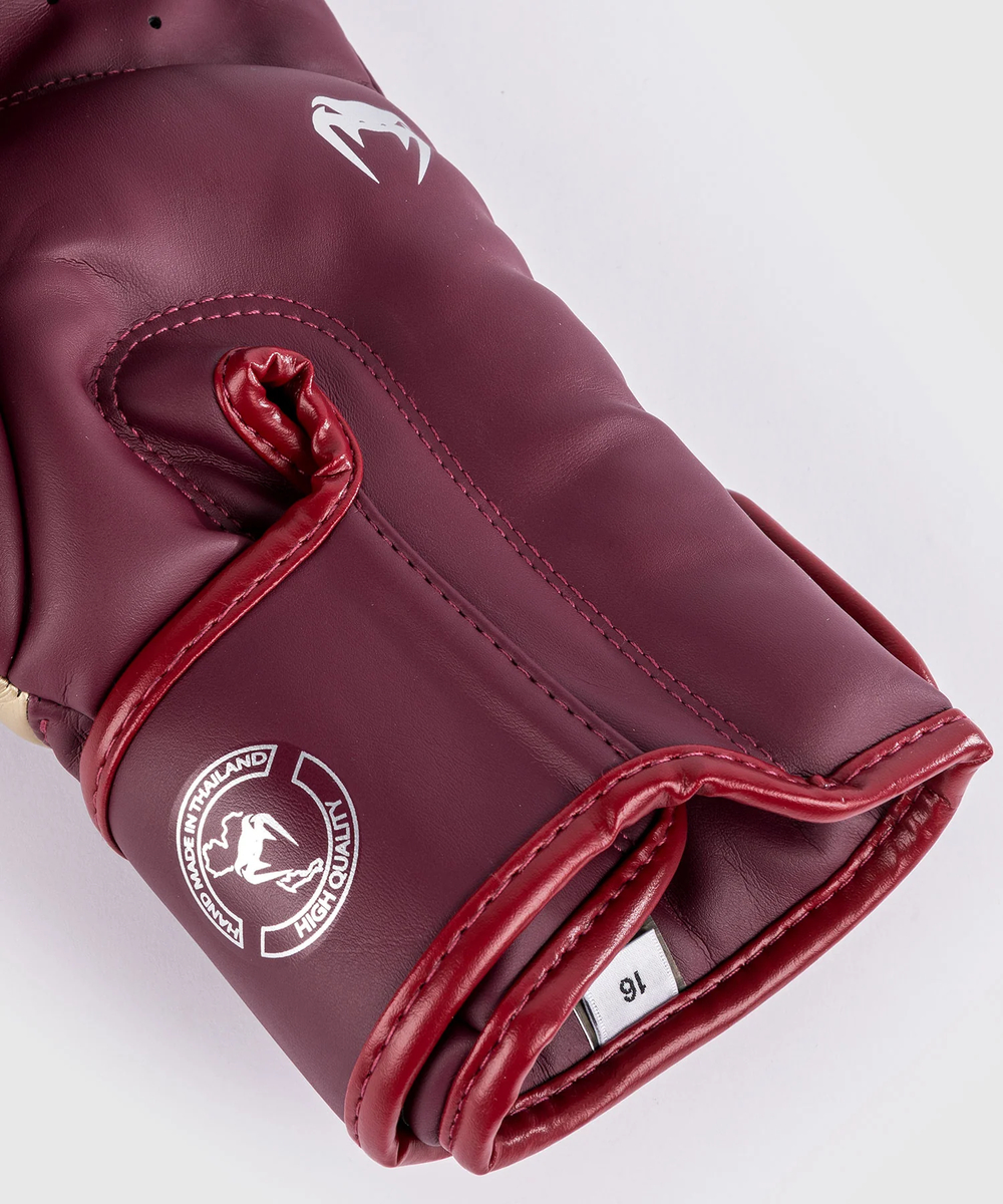 Перчатки боксерские Venum Elite Burgundy/Gold