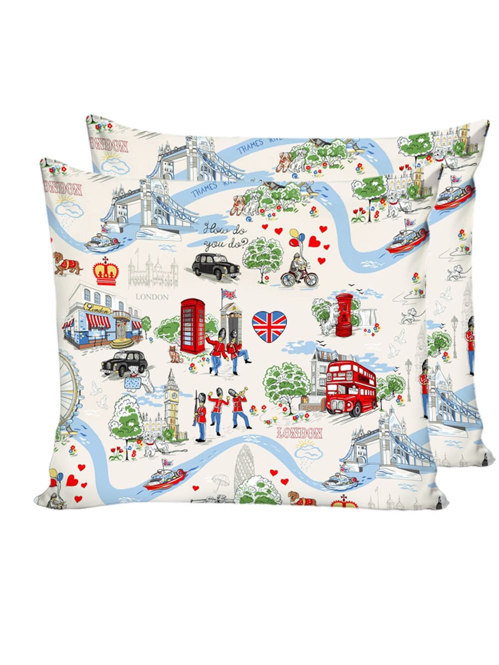 Наволочка комплект 2шт Сказка "Лондон беж" 70х70 см, перкаль
