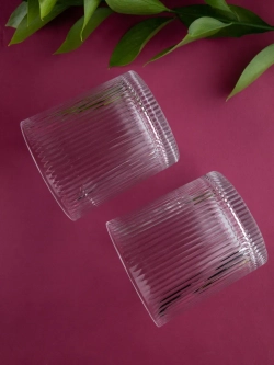 Набор ребристых бокалов для виски, 350 мл. 6 шт. Прозрачные