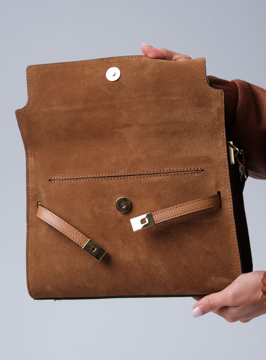 Замшевая сумка Rachel DBR 31361 cветло-коричневый