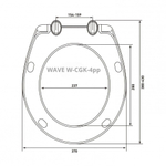 Сиденье д/унитаза  WAVE W-CGK-4pp полипропилен БЕЛЫЙ глянец (Делфи,Гранд,Лидер) 01