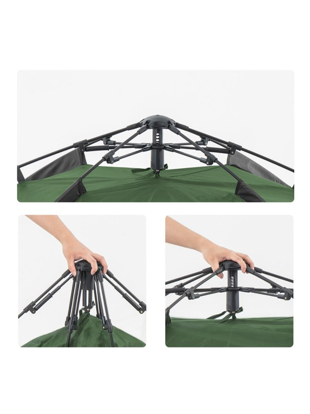 Палатка Naturehike автоматическая NH21ZP008, трехместная, зеленая, 6976023922336