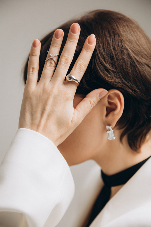 Кольцо "Капля" объемное