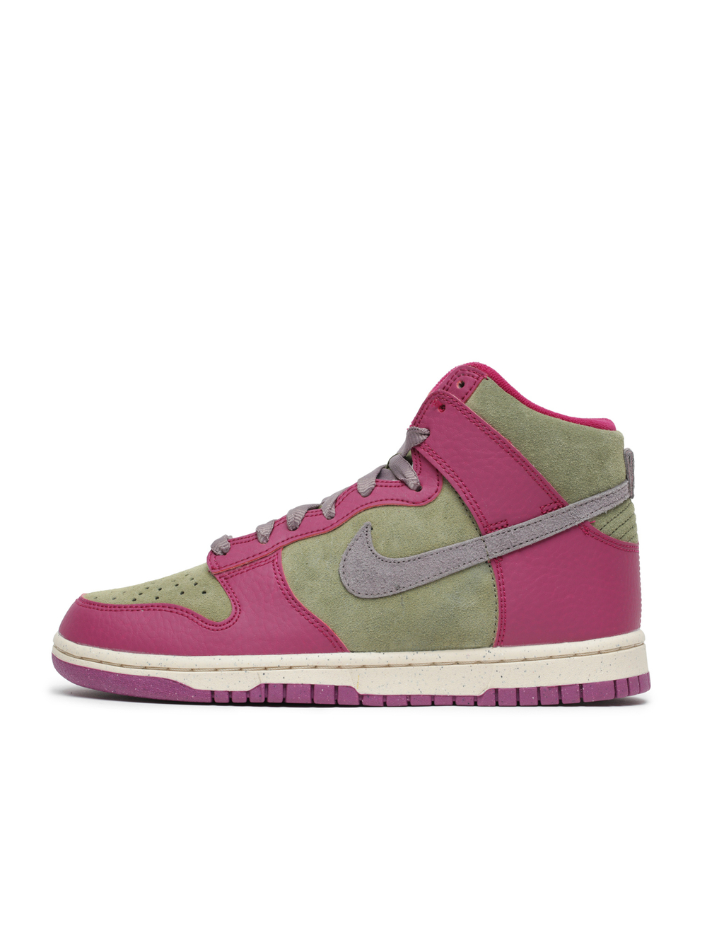 Кроссовки Высокие Из Кожи/замши Nike Dunk High Dynamic Berry (W)