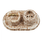 Рамка 2-х постовая, керамика, цвет мрамор BF2-620-09