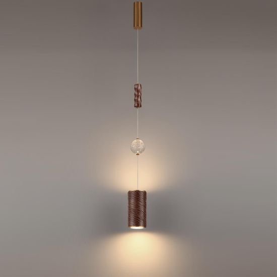 5450/18LB L-VISION ODL_EX26 015 коричневый/античная бронза/металл/керамика/хрусталь/акрил Подвес LED 18W 2000К/3000K/4000K RIVIERA