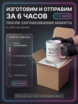 Кружка с фотографией, своим принтом и надписью на заказ
