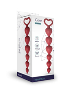 Анальная цепочка Heart Ray бордовый 17.5 см