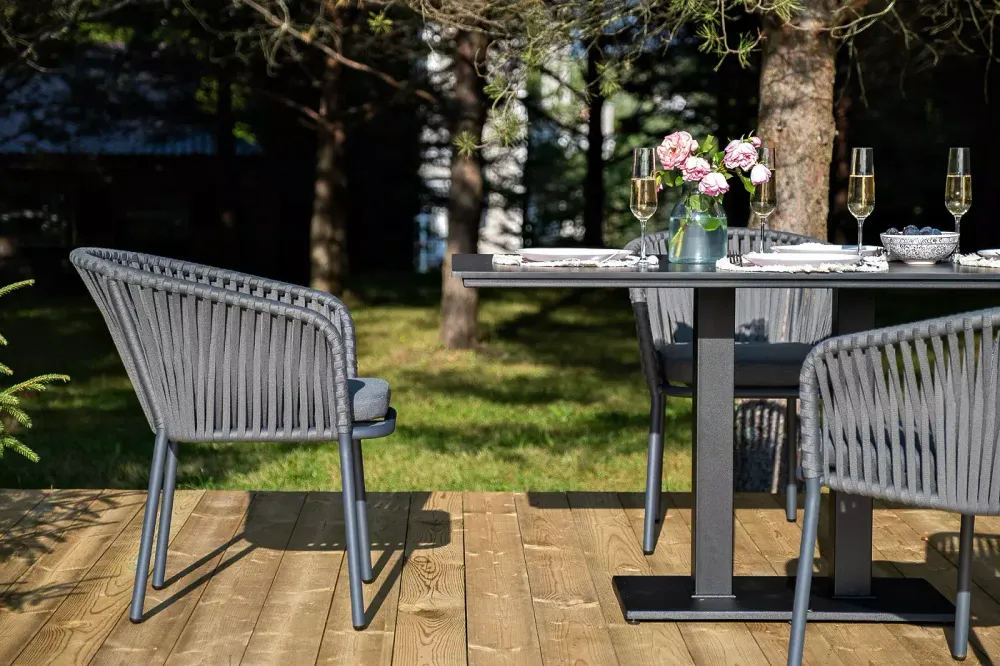 "Каффе Дабл" обеденная группа на 4 персоны, цвет "серый гранит"