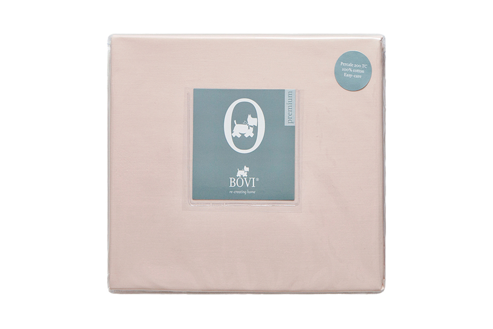 Простыня на резинке 180x200x30 Bovi Osaka нежно-розовая