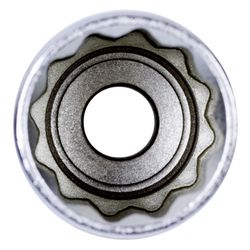 KING TONY (423025M) Головка торцевая глубокая двенадцатигранная 1/2", 25 мм