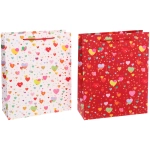 Пакет подарочный «Сердечки» 26*32*10 см