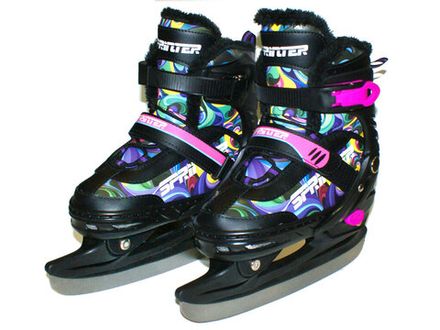 Коньки ледовые раздвижные. Размер S: S909Ч-S