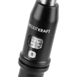 WDK-NX20210 Динамометрический ключ 20-210 Нм, трещотка с проходным приводным квадратом 1/2"