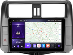 Магнитола для Toyota Land Cruiser Prado 150 2009-2013 (взамен 7" навигации) - Carmedia EW-9613-2 QLed+2K, Android 12, TS10,  CarPlay, 4G SIM-слот