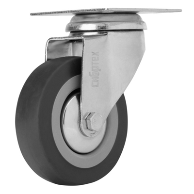 Колесо поворотное D 75 мм, крепление платформенное Сибртех