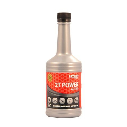 Масло машинное минеральное, для 2-такт двигателя, Patriot, Power Active 2T, 0.592 л, 850030628