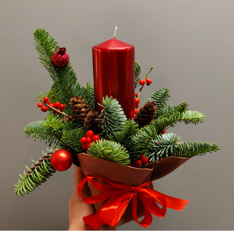 Композиция "Рождественская свеча" Композиция "Рождественская свеча"