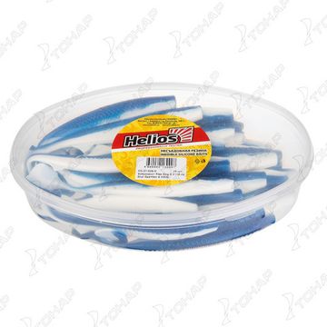 Виброхвост несъедоб. Pike King 6.3'/16 см Blue Sparkles & White 25шт. (HS-37-026-N) Helios