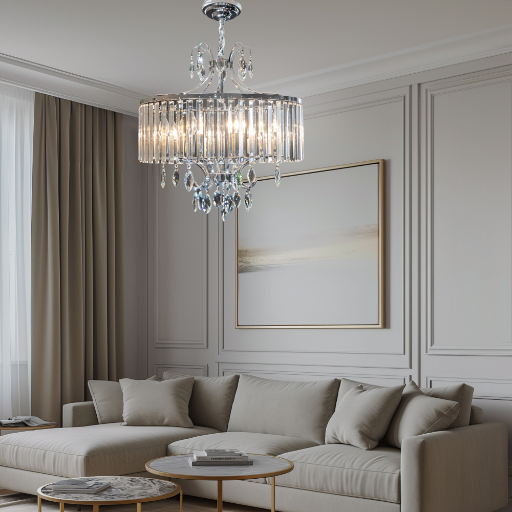 Citilux Инга CL335181 Люстра подвесная хрустальная Хром