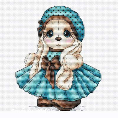"Кролик в голубом"-02659  вышивка