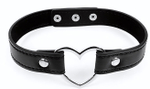 Черный ошейник с сердечком (Цвет: черный)