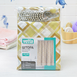 Штора для ванной 180*210см с утяжелителем, полиэстер в ассортименте