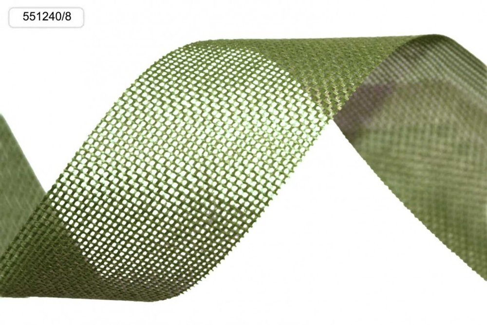 Лента Льняная 4см х 28м (Зеленый)