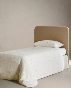 ZARA HOME ДЕТСКАЯ ПРОСТЫНЯ НА РЕЗИНКЕ С ПРИНТОМ "СЛОН", СЕРЫЙ