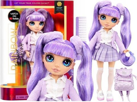 Кукла Rainbow High Junior Violet Willow - Модная кукла Вайолет Уиллоу фиолет с аксессуарами - Рейнбоу Хай 580027