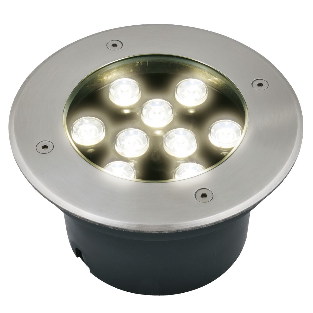 ULU-B12A-9W-2700K IP67 GREY Светильник светодиодный уличный. Архитектурный встраиваемый. Теплый белый свет 2700К. Корпус серый. TM Uniel.