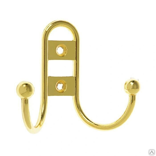Крючок двойной фигур золото