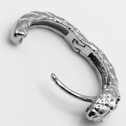 Серьга кольцо "Змея", медицинская сталь.