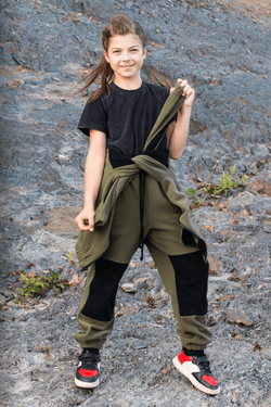 Флисовый костюм для девочки комби