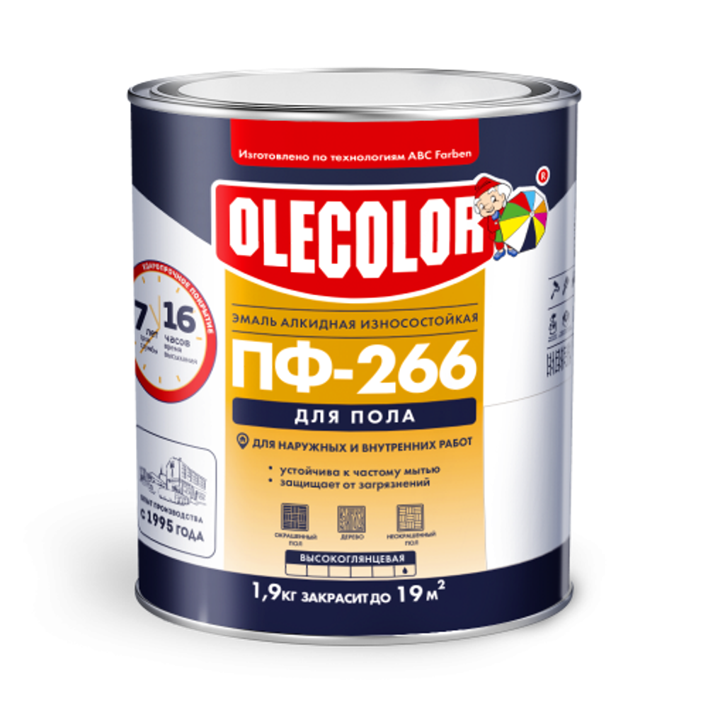 OLECOLOR Фарбен Эмаль ПФ-266 алкидная золотистый 5,0кг