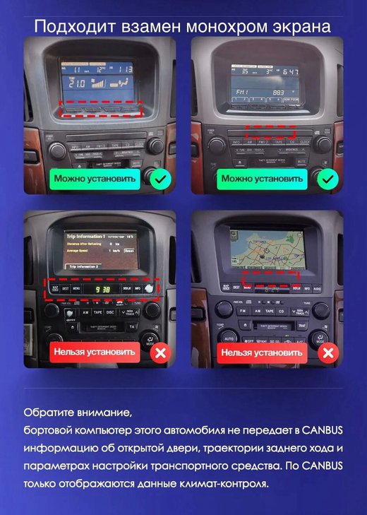 Магнитола для Lexus RX300 U10, Toyota Harrier 1 1997-2003 (взамен монохрома) - FarCar BX9-360-9598F1 монитор 9.5" 2K QLED на Android 13, 6Гб+128Гб, CarPlay, 4G SIM-слот, 4 камеры в комплекте