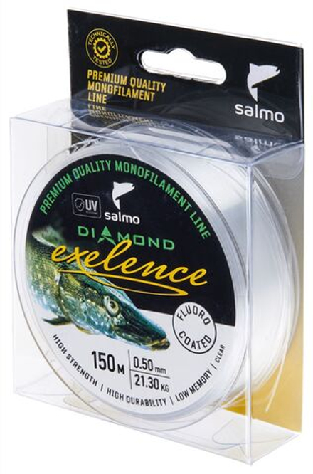 Леска монофильная Salmo Diamond EXELENCE FLUORO COATED Clear 150/050