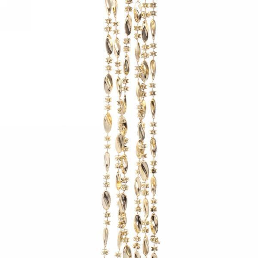 Бусы на ёлку 2м "Льдинка", Шампань