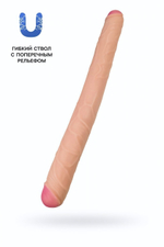 Фаллоимитатор RealStick Brutal Castor двусторонний телесный 56 cм