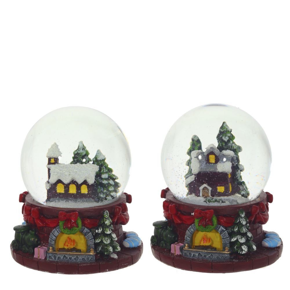 GAEM Фигурка декор в стекл шаре "Домик", D6,5 см, L8 W8 H9 см, 2в.