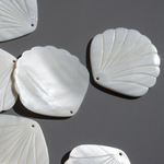 Ракушка из белого перламутра речных ракушек, 47мм