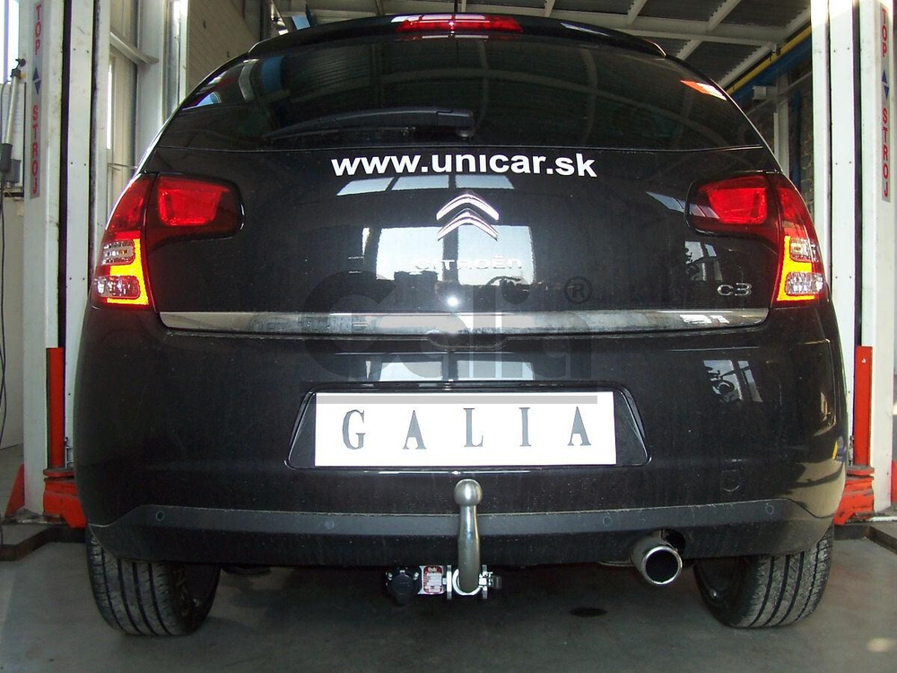 Оцинкованный фаркоп на Citroen C3 2002-2010, C3 II 2010-2016, кроме DS3 (без электрики), Galia C048A